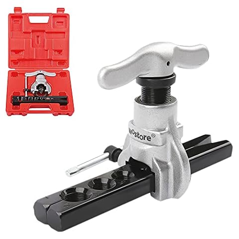 Wostore Eccentric Flaring Tool Kit Tubing Refrigeration 7 Dies 3/16-3/4 inch Copper Cover