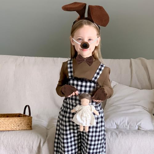 TUONYIS 5 PCS Dachshund Costume Set,Puppy Dog Costume,Dog Ears Headband and Dog Tail Animal Costume,Dog Fancy Dress Animal Costume Accessories for Halloween Cosplay Party (5 PCS) - Image 4