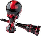 VSILE Kendama Wood Toy with Extra String,Perfect for Beginners,Improved Balance,Reflexes and Creativity,Kids Electronics (Red)