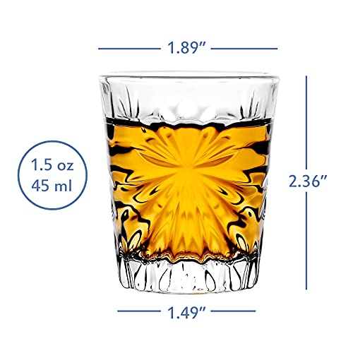 Valeways Shot Glasses, 1.75Oz Mini Shot Glass Set Of 6/Clear Shot Glasses/Tasting Glasses/Cordial Glasses/Sherry Glasses/Glasses Snifters/Cute Shot Glasses #TOP1