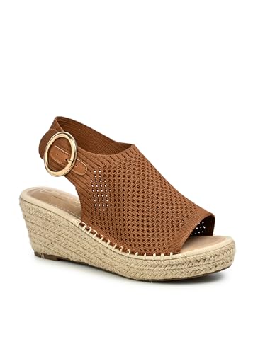 Image of CLOUDAIR Selina Women's Espadrille Wedge Sandals - Comfortable and Stylish Platform Slip On Sandals with Buckle Closure, Comfy Wedge Heels for Women, Fashion Summer Sandals