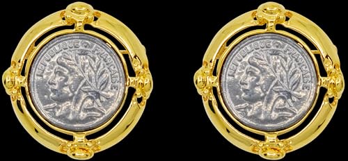 Image of Set of 2 Brooch Lapel Pins With Rhinestones