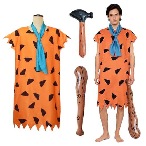 OKMIJN Déguisement Caverne Adulte, Déguisement Costume Adulte, Costumes d'homme des Cavernes, ddéguisement Homme des Cavernes Sauvage pour Homme, pour Cosplay, Halloween, Noël, Soirée à Thème