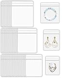 Celosia Small PVC Jewelry Bags, 100 Count Transparent Jewelry Organizer Ziplock Mini Bags Pouches...