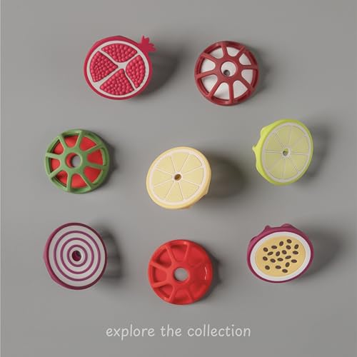 Image of Passionfruit and Lime Silicone Teethers Baby Teething Toys, Newborn Essentials Must Haves, Easy-to-Hold Design Teething Ball Baby Essentials, BPA-Free