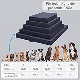 MyBestBuddy Hundekissen Premium orthopädisch mit 8 cm Vollschaum-Kern grau 70x50 cm M, Hundematte mit Stoffbezug, 40°C waschbar, allergikerfreundlich - Hundebett für kleine Hunde, 70 x 50 cm