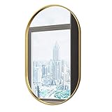 √ Design élégant - Design de support mural attrayant de forme ovale, tendance et beau, le miroir mural suspendu vous montrant une touche spéciale et étonnante, rendant le thème de votre pièce beaucoup plus unique.