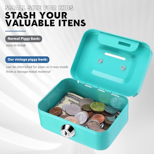 Tandefio SAFEPacote com 12 caixas pequenas para dinheiro, caixa de dinheiro com trava e ranhura, cai