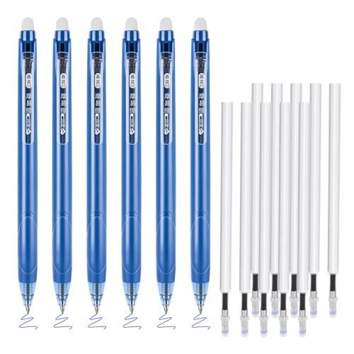 BAYTORY 16 bolígrafos gel borrables 0.5 mm azul