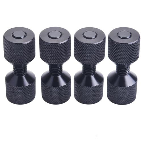 Grimmstr 1-1/8inch Two Hole Pins Aluminum Construction 2 Hole Flange Alignment Pin with Anodized Oxide Easy Install Black 4Pcs