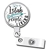 I Stab People for a Living Retractable Badge Reel, Medical MD RN Nurse Badge ID Card Holders for Office Worker Nursing Doctor Teacher Student Medical Work, Gift for Doctor Nurse Colleagues