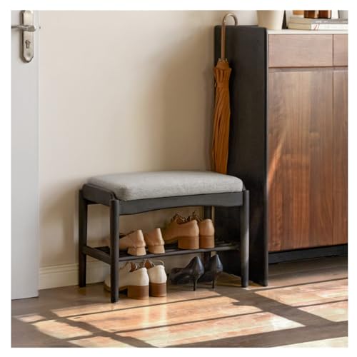 Banc à chaussures avec siège rembourré doux pour ranger l'entrée