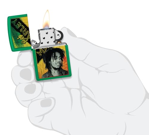 Encendedor Zippo Bob Marley Verde miniatura 4