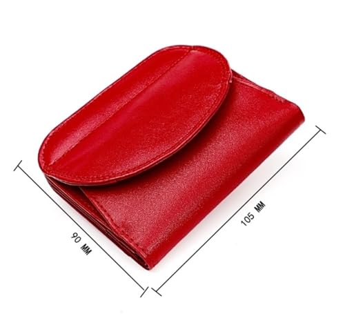 Women's Ultra Thin Genuine Leather Bifold Wallet with Coin Pocket Compact RFID Blocking Travel Ladies Small Coin Purse ST Green (Black)2