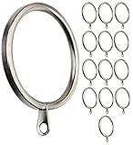 Meriville - 14 anillos de 3,81 cm de diámetro interno de metal, se adaptan a varillas de 3,17 cm