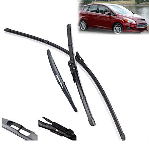 Balais d'essuie-glace Ford C-Max 2010-2019 à essuyage silencieux et sans trace