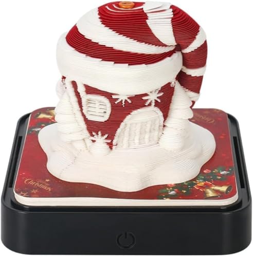 3D ビジュアルカレンダー GEBYUI ライト付き付箋地球儀カレンダー桜の木ツリーハウスキノコハウスクリスマスツリークリスマスギフト紙彫刻工芸品