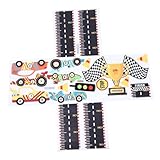 ERINGOGO Abnehmbare Rennwagen wandsticker Messlatte für Kinderzimmer...