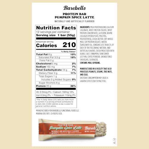 Image of Barebells Pumpkin Spice Latte 55g 24-pack