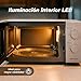 Imagen de Microondas en color acero inoxidable de 20L y 700W y 5-6 niveles de potencia Sin