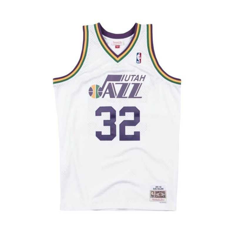Maillot NBA Karl Malone Utah Jazz coupe legere anti-transpiration pour l'ete