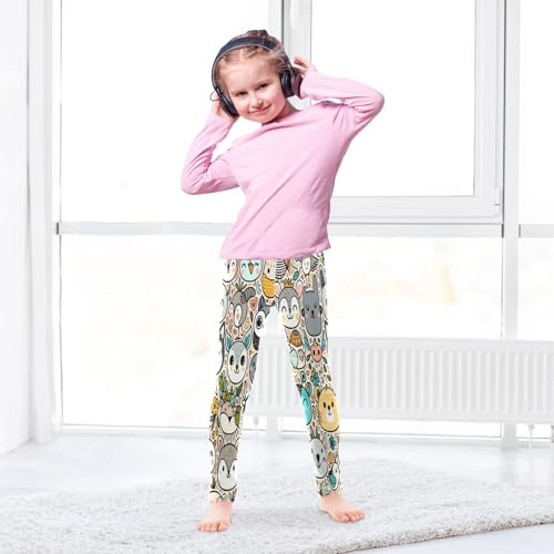 Toddler Girls Leggings Printed Yoga Pants Leggings Cute Animal Faces for Kids4