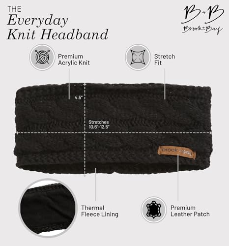 Brook + Bay 43528-16286 Ear Warmer Fleece And Knit Headband thumb #2