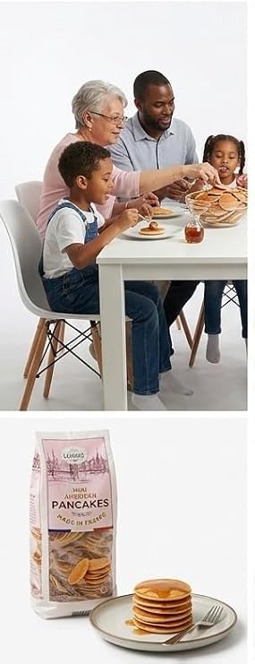 Delicious American Mini Pancakes, Individually wrapped 2Pc x 25 Bags, Ideal for Breakfast, Loved by Kids & Adults, Gift for Grandma, Nana, Granddad, 1kg, Made in France.