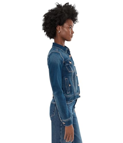 Image of Liverpool Classic Denim Jacket in Stretch Slub Twill