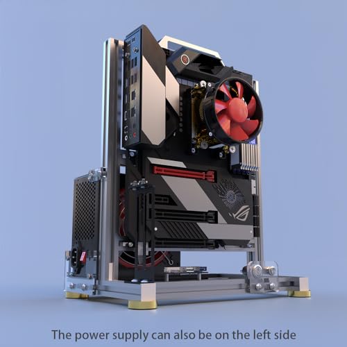 DIY Open Frame PC Chassis, Aluminum Computer Case, Supports ATX Motherboard, Excellent Cooling, Type-C Support