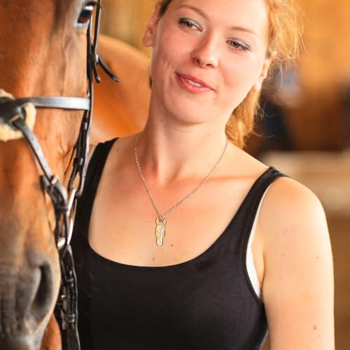 AILIN Custom Horse Necklace For Women Sterling Silver 925/Brass Personalized Horse Head Silhouette Photo Necklace For Her Horses Jewelry Birthday Christmas Gifts 5