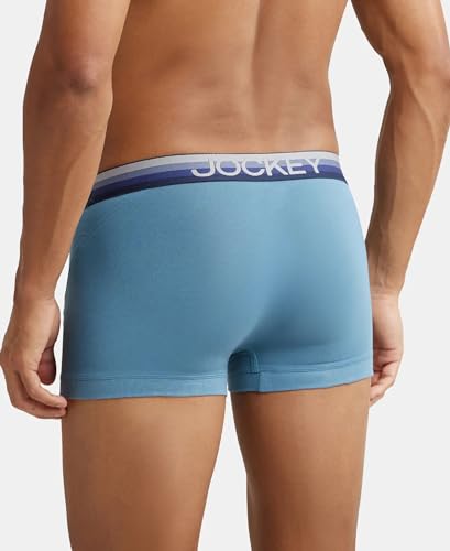 Image of Jockey US20 Men's Super Combed Cotton Elastane Stretch Solid Trunk with Ultrasoft Waistband