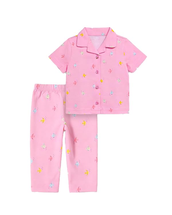 carter's Baby Girl Cotton Outerspace Print T-Shirt & Pant Sleep-Set | Baby Clothing Set-picture-14