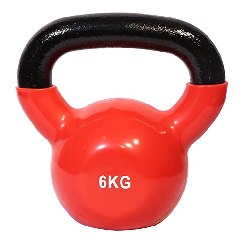 Kettlebell Entrenamiento Fitness Peso, Recubrimiento de Vinilo Hierro Fundido Kettlebells Hombres y Mujeres Gimnasio Profesional Inicio Entrenamiento Personal Fitness Equipos (Size : 6kg)