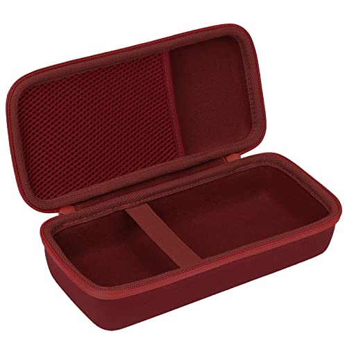 Image of co2CREA Hard Travel Case for Bose SoundLink Flex 2 /1 Speaker, Carmine Red | Carabiner Attachment, Comfortable Hand Strap, Detachable Shoulder Strap, Accessory Organization, Secure Protective Storage