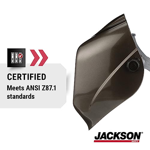 Jackson Safety Welding Helmet, Lightweight, Durable, Flexible, Fixed Shade W10 Hlx Protective Welder Face Mask With Black Shell For Men And Women, Heavy Metal Graphic, 20508 #TOP4