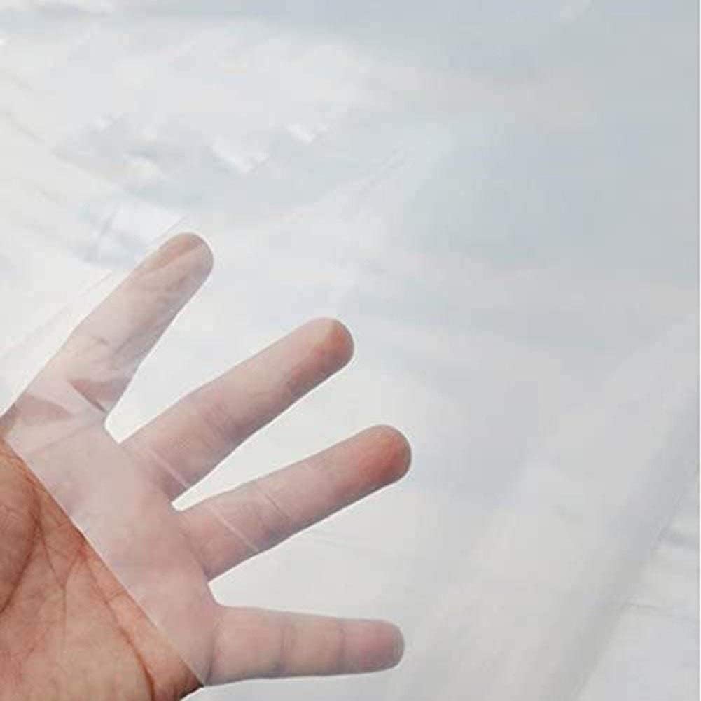 tarps heavy duty waterproof canvas tarp camping tarp Transparent Tarp, Waterproof Plastic Piece, Windshield Blue Reinforced Edge with Grommet for Boats, Trailer, Swimming Pool, Garden Furni