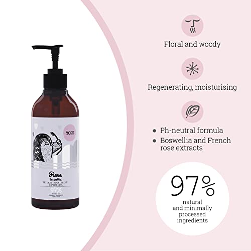 YOPE Natural shower gel, Rose, Boswellia, 400 ml (Pack of 1) - Image 2