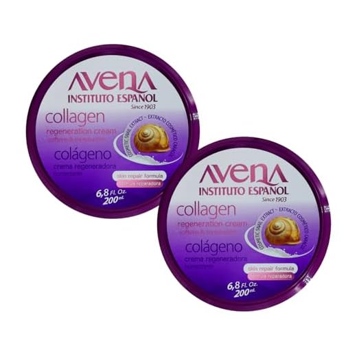 Avena Instituto Español Collagen Regeneration Cream, Softens & Moisturizes, Skin Repair Formula, 2-Pack, 6.8 Fl Oz each, 2 Jars.