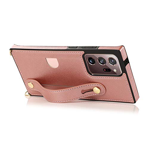 Coque Samsung Note 20 Ultra antichoc or rose anti-chute avec support dos - 6