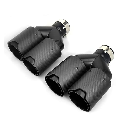 Tuyau d'échappement BMW Sporty en carbone noir mat 60-93mm