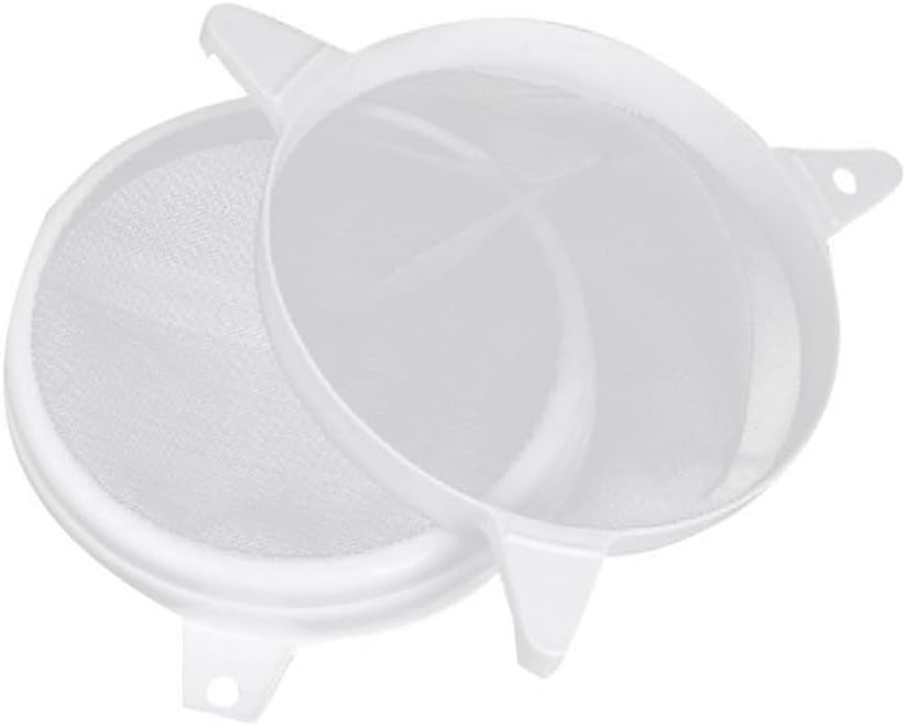 Hemoton Double Sieve Honey Strainer 9.44X9.44X2.36 Inch Nylon Mesh Filter for Beekeeping Equipment Honey Filtering Device with Durable Corrosion Resistant Material