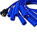 DEMOTOR PERFORMANCE Universal 8.5mm Blue Spark Plug Wires Straight Boots Spiral Core V8