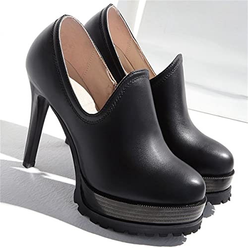 Betastella Women's Stiletto Platform Ankle Booties High Heel Pumps With Side Zip3