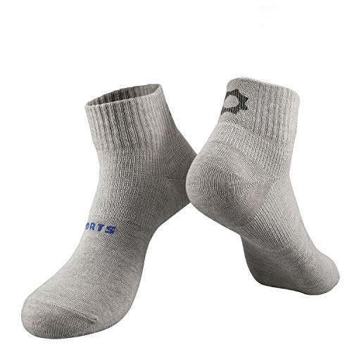 Preisvergleich Produktbild IceFrog Socken 4 Paar Sneaker Trainingssocken Herren Damen Gepolsterte Laufsocken Runningsocken Grau Mit Baumwolle Sportsocken Atmungsaktiv 38-44
