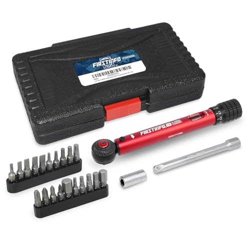 Image of FIRSTINFO 1/4" Drive Aluminum Adjustable Mini Torque Wrench Set 3~16Nm, 72 Teeth Ratchet Head