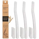 Women Facial Razor for Face Hair Removal – Dermaplaning & Eyebrow Razor, Peach Fuzz Remover, Eco-Friendly Wheat Straw Handle (3 Pack) | GlowAura Beauty