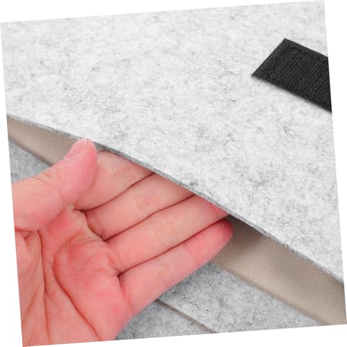 Bolsa protectora para portátil de fieltro gris claro miniatura 3