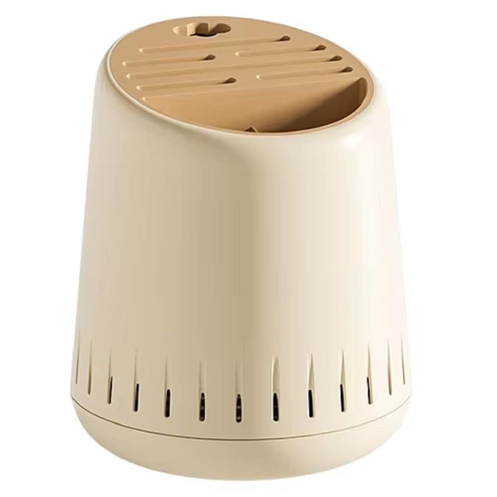 Ijsdnvjndx Yellow Cream-Style Multi-Functional Chopsticks Draining Holder Kitchen Utensil And Chopstick Storage Box