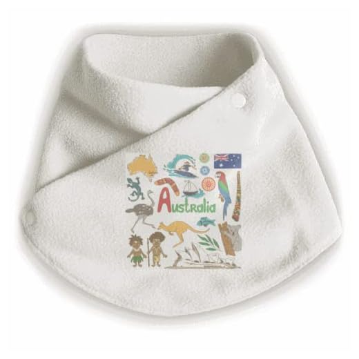 Cachecol com paisagem de animais da Austrália, xales, bandeira nacional, cachecol para enrolar o pescoço multicolorido, Multicolorido., M